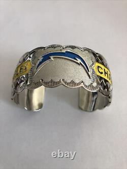 Native American Navajo Bracelet Womens Los Angeles Chargers Cuff Workmanship # B