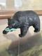 Native American Navajo Carved Jet Bear Fetish (frank Tom) 3