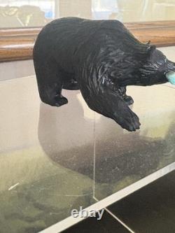 Native American Navajo Carved Jet Bear Fetish (frank Tom) 3