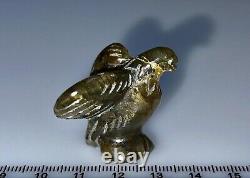 Native American Navajo Carved Labradorite Stone Eagle Fetish By Amos Pino