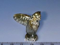 Native American Navajo Carved Labradorite Stone Eagle Fetish By Amos Pino