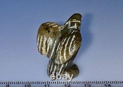 Native American Navajo Carved Labradorite Stone Eagle Fetish By Amos Pino