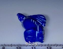 Native American Navajo Carved Lapis Stone Eagle Fetish By Amos Pino