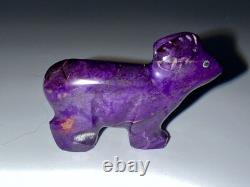 Native American Navajo Carved Sugilite Stone Ram Fetish By Amos Pino (d.)