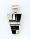 Native American Navajo Cecil Ashley Sterling Silver Onyx Opal Pendant