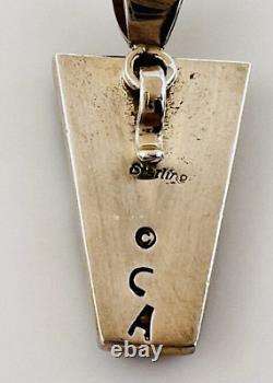 Native American Navajo Cecil Ashley Sterling Silver Onyx Opal Pendant