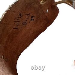 Native American Navajo Ceremonial Men's Anklet Seed Beads Leather Strap 11 1957