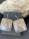 Native American Navajo Dangle Earrings Sterling Silver Stamped Handmade 1659