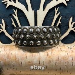 Native American Navajo Emerson Bill Raised Ball Design Cuff Bracelet 48G