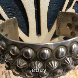 Native American Navajo Emerson Bill Raised Ball Design Cuff Bracelet 48G