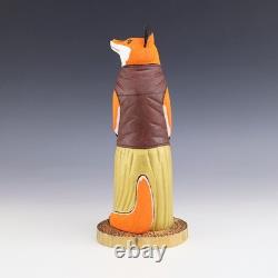 Native American Navajo Folk Art Fox By Orleen & Ray Lansing