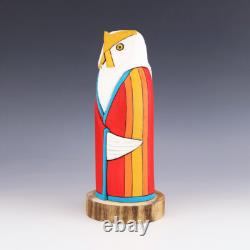 Native American Navajo Folk Art Owl By Orleen & Ray Lansing