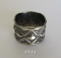 Native American Navajo Fred Harvey Era Sterling Ring Size 7.5 By James Yazzie