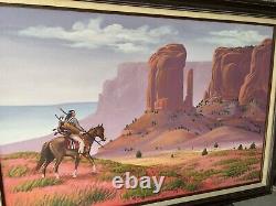 Native American Navajo Guy Nez Jr Original Painting Arizona Desert Landscape