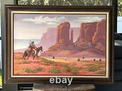 Native American Navajo Guy Nez Jr Original Painting Arizona Desert Landscape