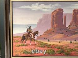 Native American Navajo Guy Nez Jr Original Painting Arizona Desert Landscape