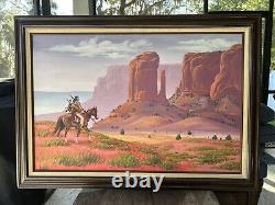 Native American Navajo Guy Nez Jr Original Painting Arizona Desert Landscape