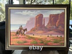 Native American Navajo Guy Nez Jr Original Painting Arizona Desert Landscape