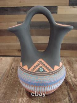 Native American Navajo Hand Etched Wedding Vase Valencia