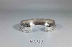 Native American Navajo Handmade Kokopelli Cuff/Bracelet Sterling Silver, 12kt GF