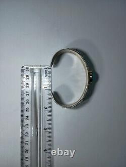 Native American Navajo Handmade Kokopelli Cuff/Bracelet Sterling Silver, 12kt GF