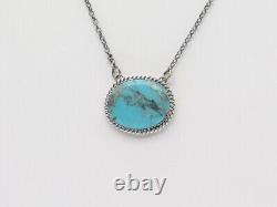 Native American Navajo Handmade Necklace Sterling Silver and Turquoise