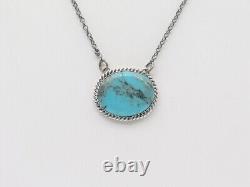 Native American Navajo Handmade Necklace Sterling Silver and Turquoise