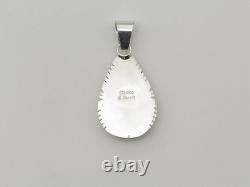 Native American Navajo Handmade Pendant of Sterling Silver and Cotton Candy
