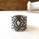Native American Navajo Handmade Stamped Thick Sterling Silver Men Ring Size 10.5