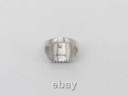 Native American Navajo Handmade Sterling Silver Multi-Stone Ring Size 11.5