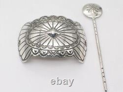 Native American Navajo Handmade Sterling Silver Ponytail Holder