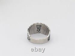 Native American Navajo Handmade Sterling Silver Ring Size 12-1/4