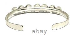 Native American Navajo Handmade Sterling Silver Sonoran Gold Turquoise Bracelet