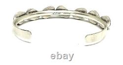Native American Navajo Handmade Sterling Silver Sonoran Gold Turquoise Bracelet