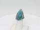 Native American Navajo Handmade Sterling Silver & Turquoise Adjustable Ring