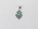 Native American Navajo Handmade Sterling Silver & Turquoise Pendant