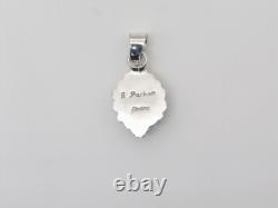 Native American Navajo Handmade Sterling Silver & Turquoise Pendant