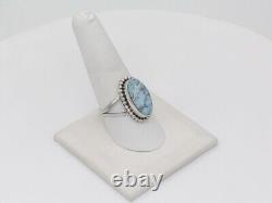 Native American Navajo Handmade Sterling Silver & Turquoise Ring Size 10