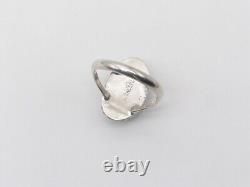 Native American Navajo Handmade Sterling Silver & Turquoise Ring Size 10