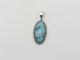 Native American Navajo Handmade Sterling Silver And Gobber Turquoise Pendant