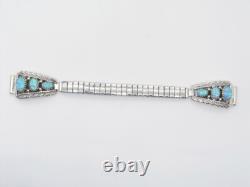Native American Navajo Handmade Sterling Silver and Opalite Lady's Watch Tips