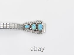 Native American Navajo Handmade Sterling Silver and Opalite Lady's Watch Tips