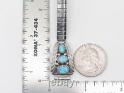 Native American Navajo Handmade Sterling Silver and Opalite Lady's Watch Tips