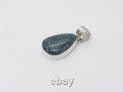 Native American Navajo Handmade Sterling Silver and Turquoise Pendant
