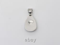 Native American Navajo Handmade Sterling Silver and Turquoise Pendant
