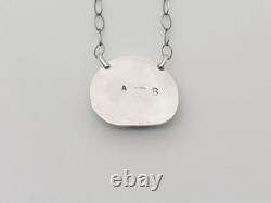 Native American Navajo Handmade Sterling Silver and White Buffalo Necklace