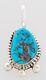 Native American Navajo Handmade Sterling Silver With Turquoise Pendant