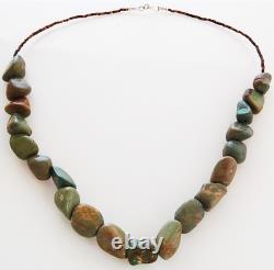 Native American Navajo Handmade Turquoise Nugget Bead Necklace