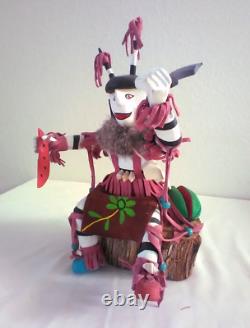 Native American Navajo Handmade Water Melon Clown Kachina 11.8 Fran Yazzie