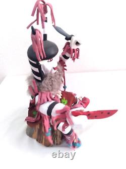 Native American Navajo Handmade Water Melon Clown Kachina 11.8 Fran Yazzie